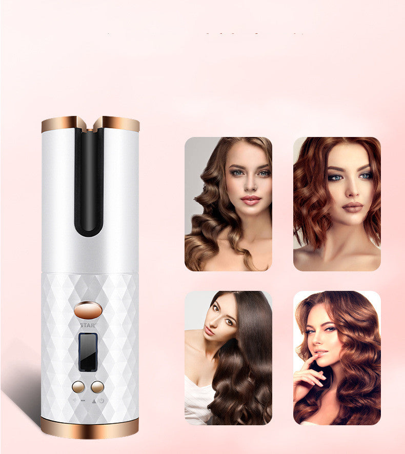 Rechargeable AutomaticWomen Portable Hair Curling Iron